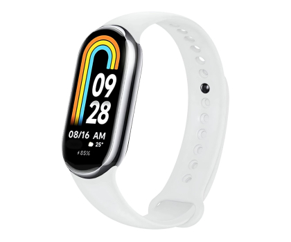 Pasek i akcesoria do zegarków FIXED Silicone Strap do Xiaomi Mi Band 8 / 8 NFC / 9 white FIXSSTB-1176-WH